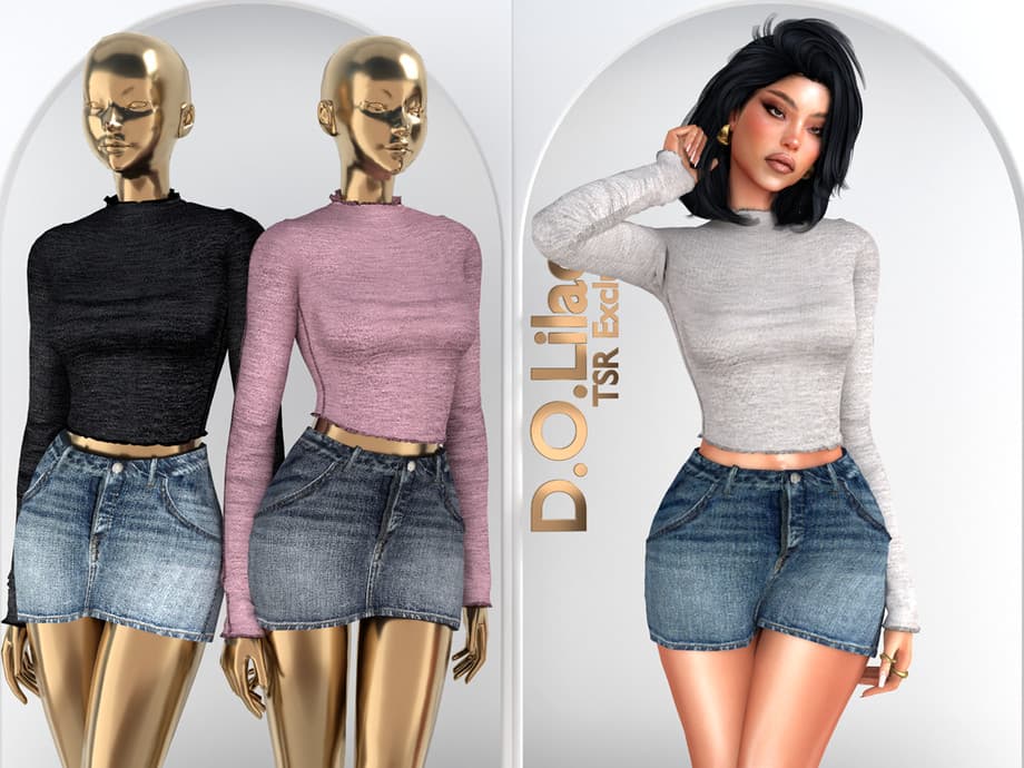 Сет одежды Simple Denim Set DO160